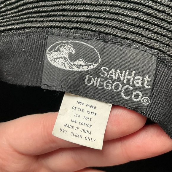 San Diego Hat Company Brown Woven Paper Leather Drawstring Large Brim Sun Hat OS main image 8